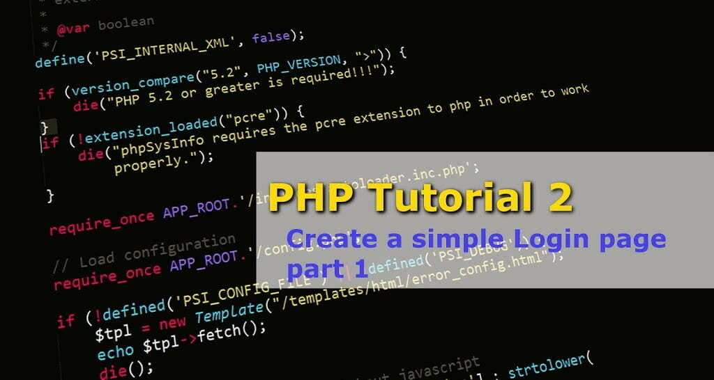 php code for login page with database connection